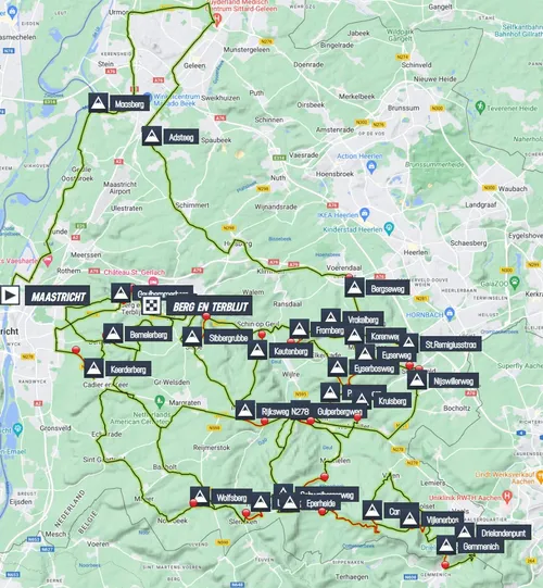 Mapa Amstel Gold Race 2023