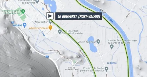 Mapa del prólogo del Tour de Romandía 2023