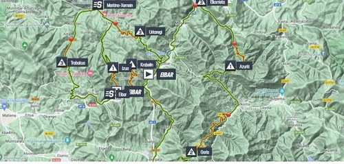 Mapa de la 6ª etapa de la Itzulia