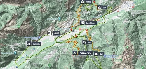 Mapa Tour de Romandía 2023 etapa 4