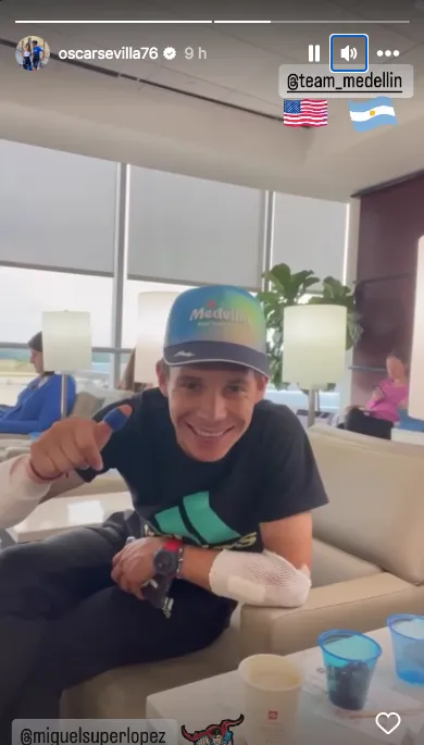 Miguel Ángel López en una captura del Instagram de Óscar Sevilla