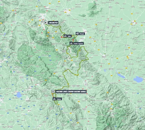 Mapa Tour de Polonia 2023 etapa 3&nbsp;