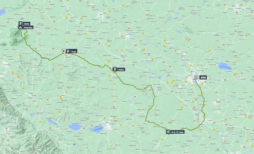 Mapa Tour de Polonia 2023 etapa 4&nbsp;