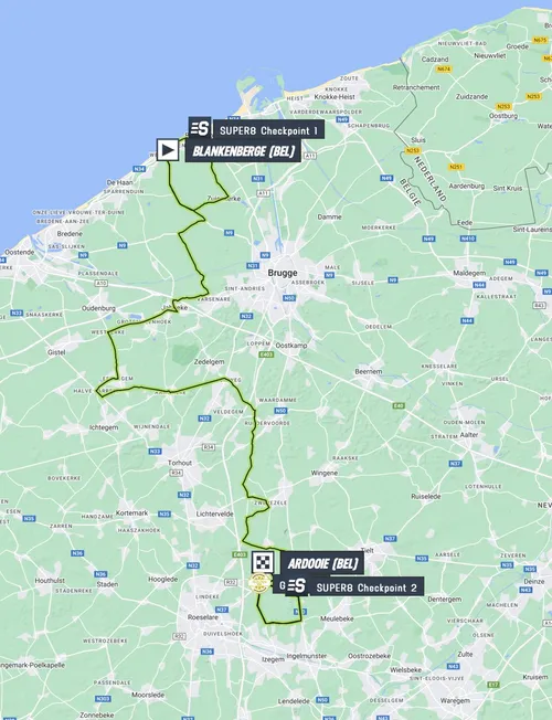 Mapa Renewi Tour 2023 etapa 1