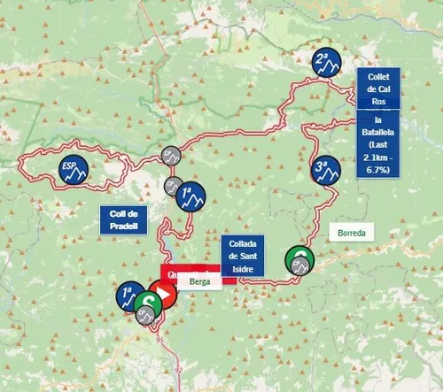 Mapa Volta a Catalunya 2024 etapa 6&nbsp;