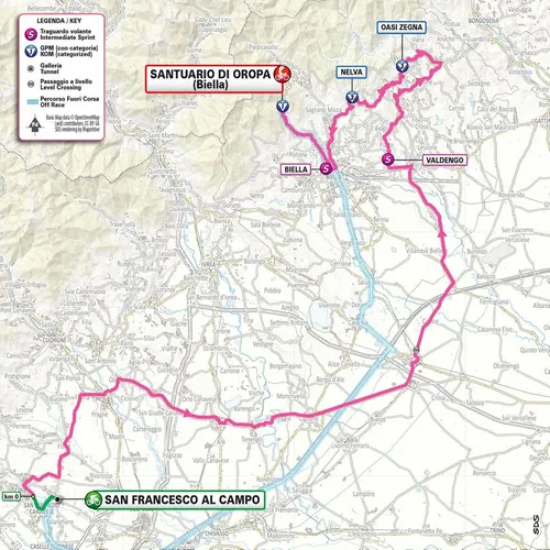 Mapa Giro de Italia 2024 etapa 2