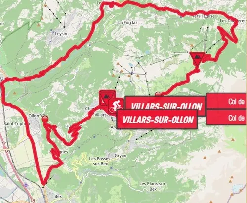 Mapa Tour de Suisse 2024 etapa 7&nbsp;