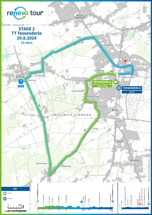 Mapa Renewi Tour 2024 etapa 2