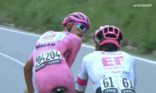 Carapaz no quiso relevar al final a Del Toro.&nbsp;