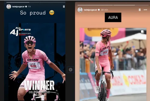 Comentarios de Pogacar a Del Toro.&nbsp;