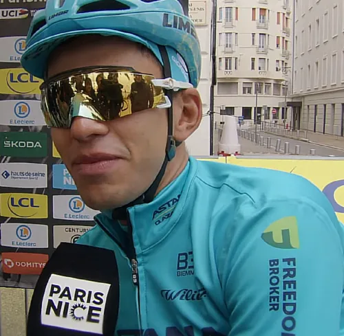Harold Tejada, con el maillot de Astana