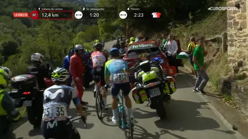 La pausa tuvo que detenerse después de que los manifestantes invadieran la carretera durante la subida al Angliru