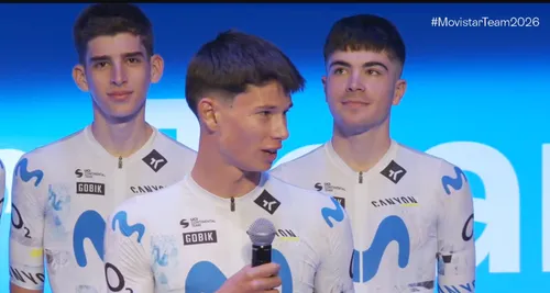 Lucas Jackson, en la presentación de Movistar Team para 2026