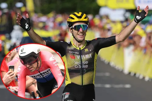 Collage de Tom Dumoulin y Simon Yates.