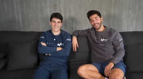 Pablo Ordorica y Pelayo Sánchez en el canal de Youtube de Movistar Team