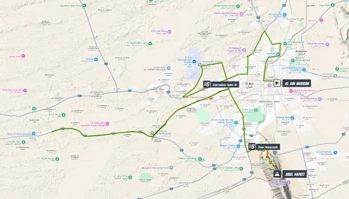 Mapa de la etapa 6 de la UAE Tour 2026
