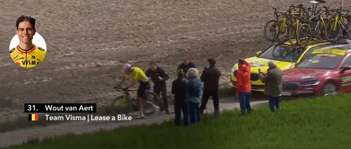 Van Aert «solo» pinchó una vez hoy