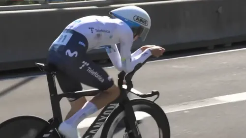 Cian Uijtdebroeks, en la contrarreloj de la Itzulia 2026.