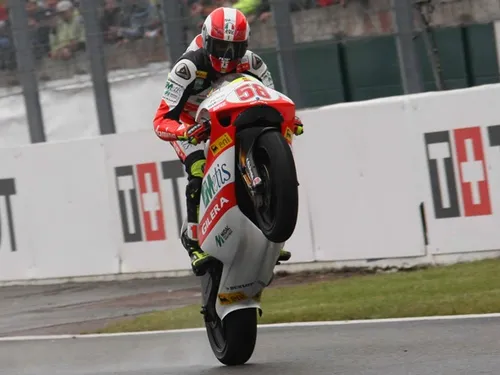 marco simoncelli wheeling lemans 250cc 2009