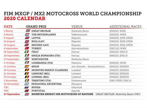 mxgp 2020 calendar update