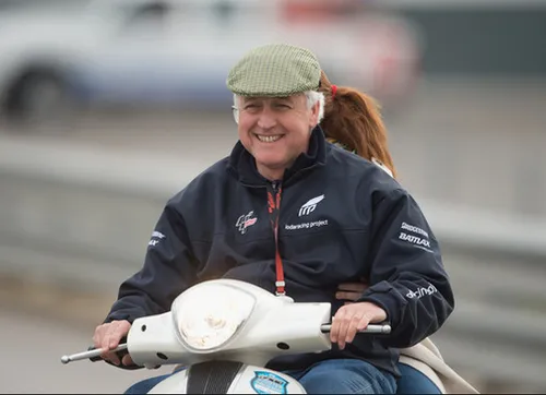 Stefano Manzi, pilota dello Sky Racing Team VR46 nel Mondiale Moto2, in azione