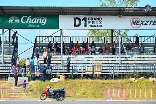 Crowds of displaced people gathered inside the circuit complex amid the crisis