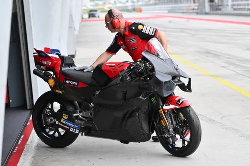Ducati aerodynamic details during Shakedown