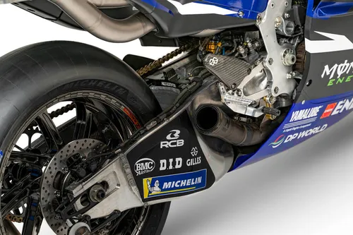 Un dettaglio della nuova Yamaha M1 V4&nbsp;