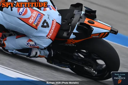 Automotive-style winglets on Aprilia RS-GP rear section