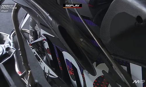 Side view of fairing showing straight-through ducting