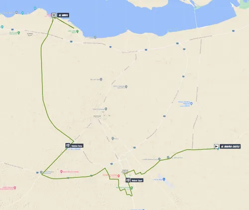 UAE Tour 2023 stage 1 map