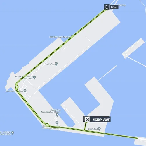 UAE Tour 2023 stage 2 map