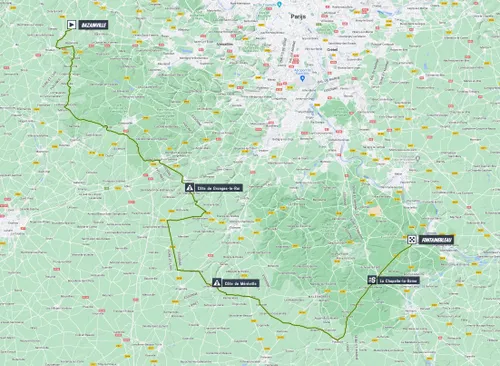 Paris-Nice stage 2 map