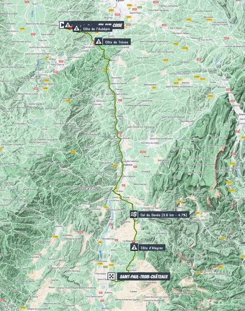 Paris-Nice stage 5 map
