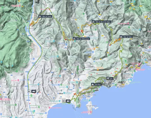 Paris-Nice stage 8 map