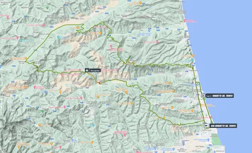 Tirreno-Adriatico stage 7 map