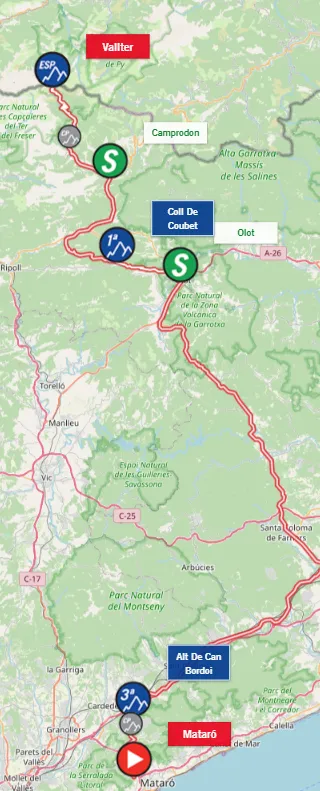 Map Volta a Catalunya 2023 stage 2&nbsp;&nbsp;