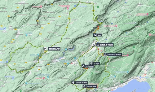 Map Tour de Romandie 2023 stage 2