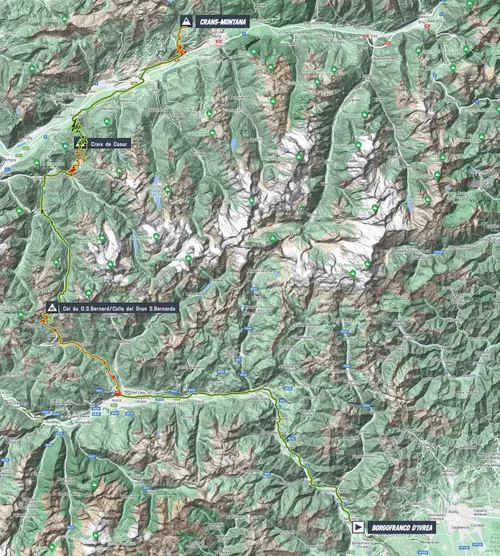 Map Giro d'Italia 2023 stage 13
