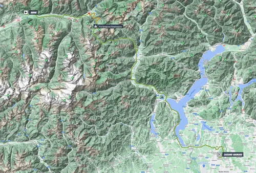 Map Giro d'Italia 2023 stage 14