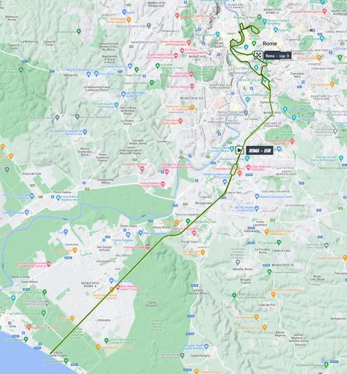 Map Giro d'Italia 2023 stage 21