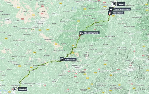 Map Tour de France 2023 stage 8