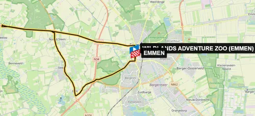 Map European Championships 2023 men's elite time-trial