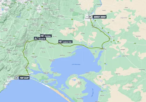 Map Tour Down Under 2024 stage 4