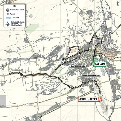 Mapa UAE Tour 2024 etapa 7&nbsp;&nbsp;