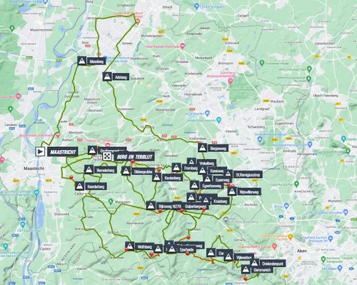 Mapa da Amstel Gold Race 2024