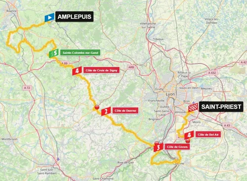 Map Critérium du Dauphiné 2024 stage 5&nbsp;