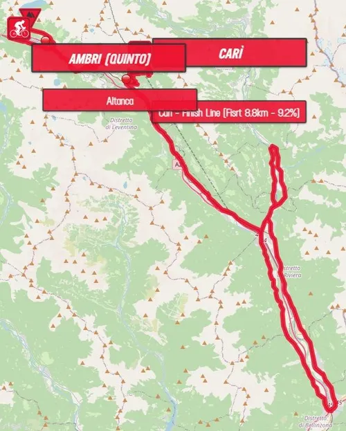 Map Tour de Suisse 2024 stage 5