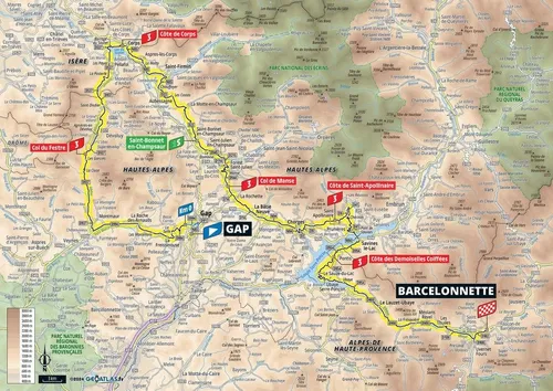 Map Tour de France 2024 stage 18