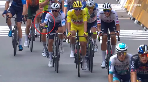 Remco e Pogacar... dois grandes favoritos ao contrarrelógio de amanhã, aqui juntos a passar a linha de meta na 3ª etapa do Tour